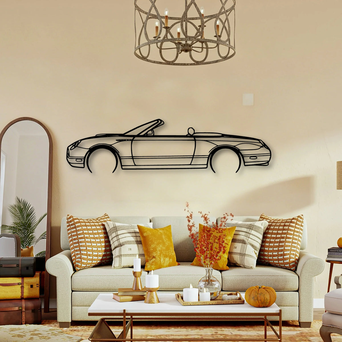 Thunderbird 2002 Classic Silhouette Metal Wall Art - Tinvibe