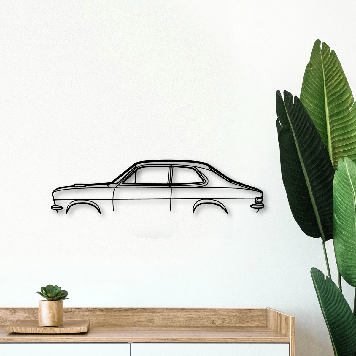Torana Coupe 1973 Classic Silhouette Metal Wall Art - Tinvibe