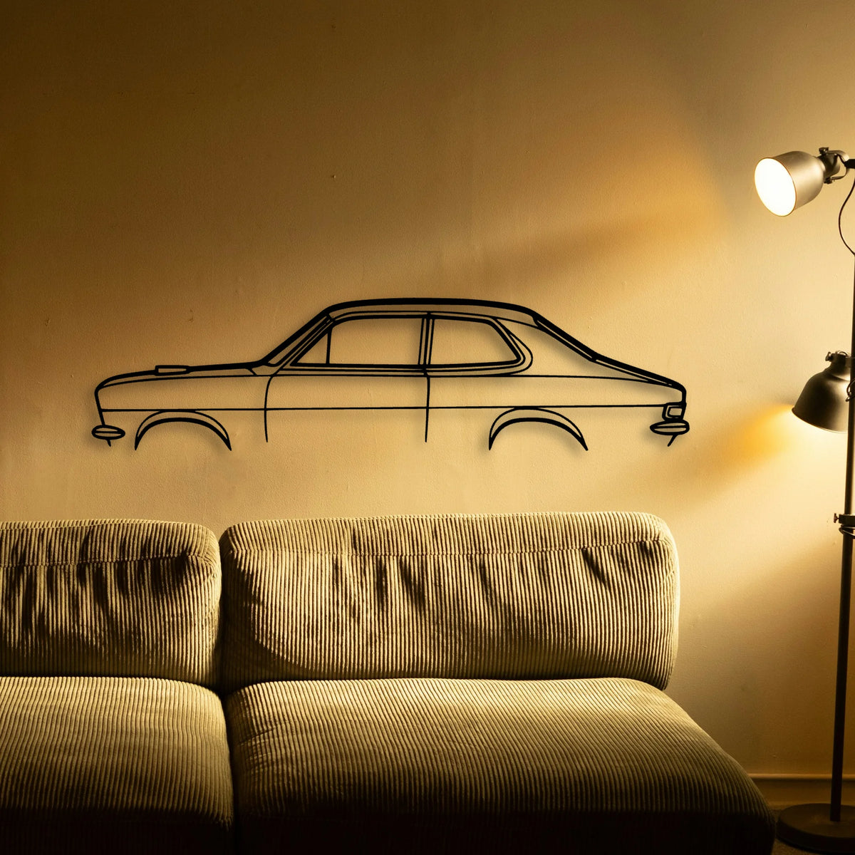 Torana Coupe 1973 Classic Silhouette Metal Wall Art - Tinvibe