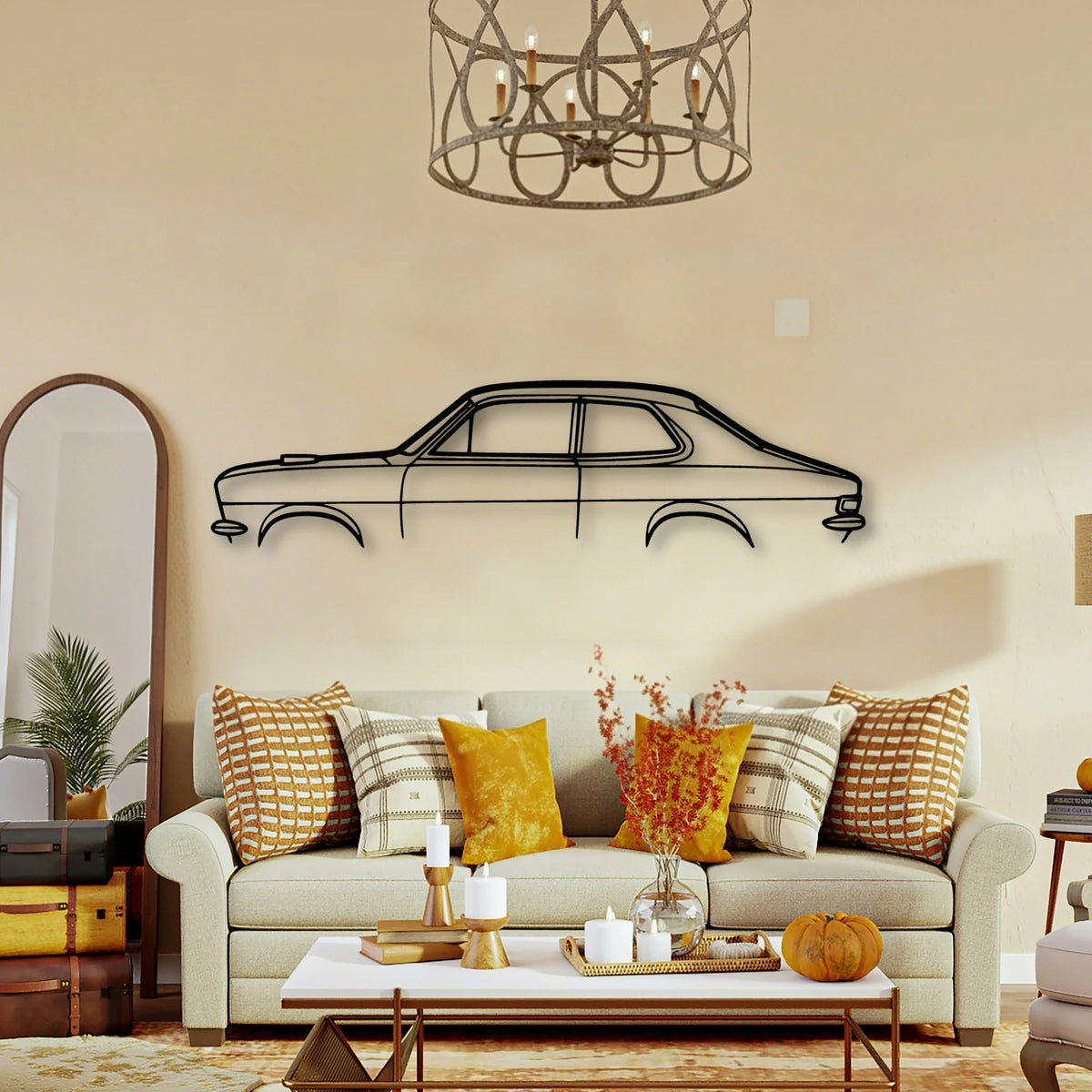 Torana Coupe 1973 Classic Silhouette Metal Wall Art - Tinvibe