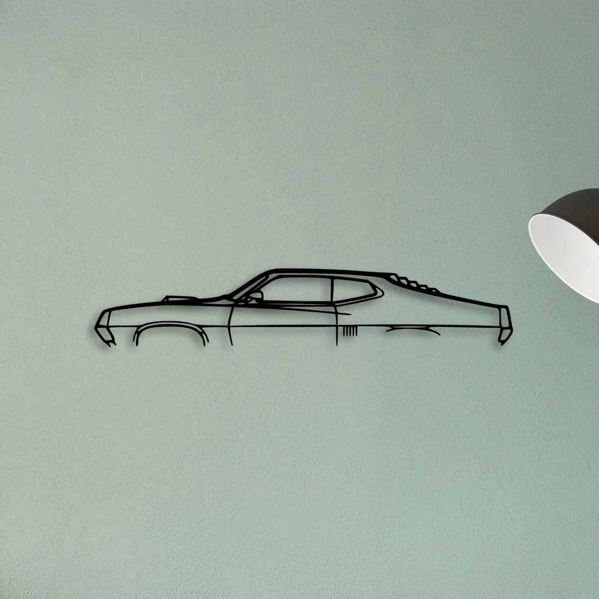 Torino GT 1970 Classic Silhouette Metal Wall Art - Tinvibe
