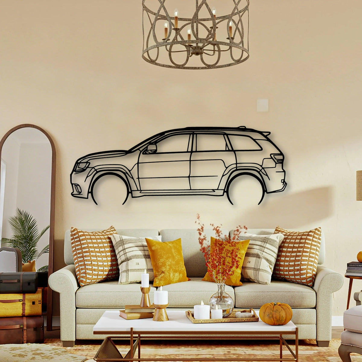 Trackhawk 2018 Classic Silhouette Metal Wall Art - Tinvibe