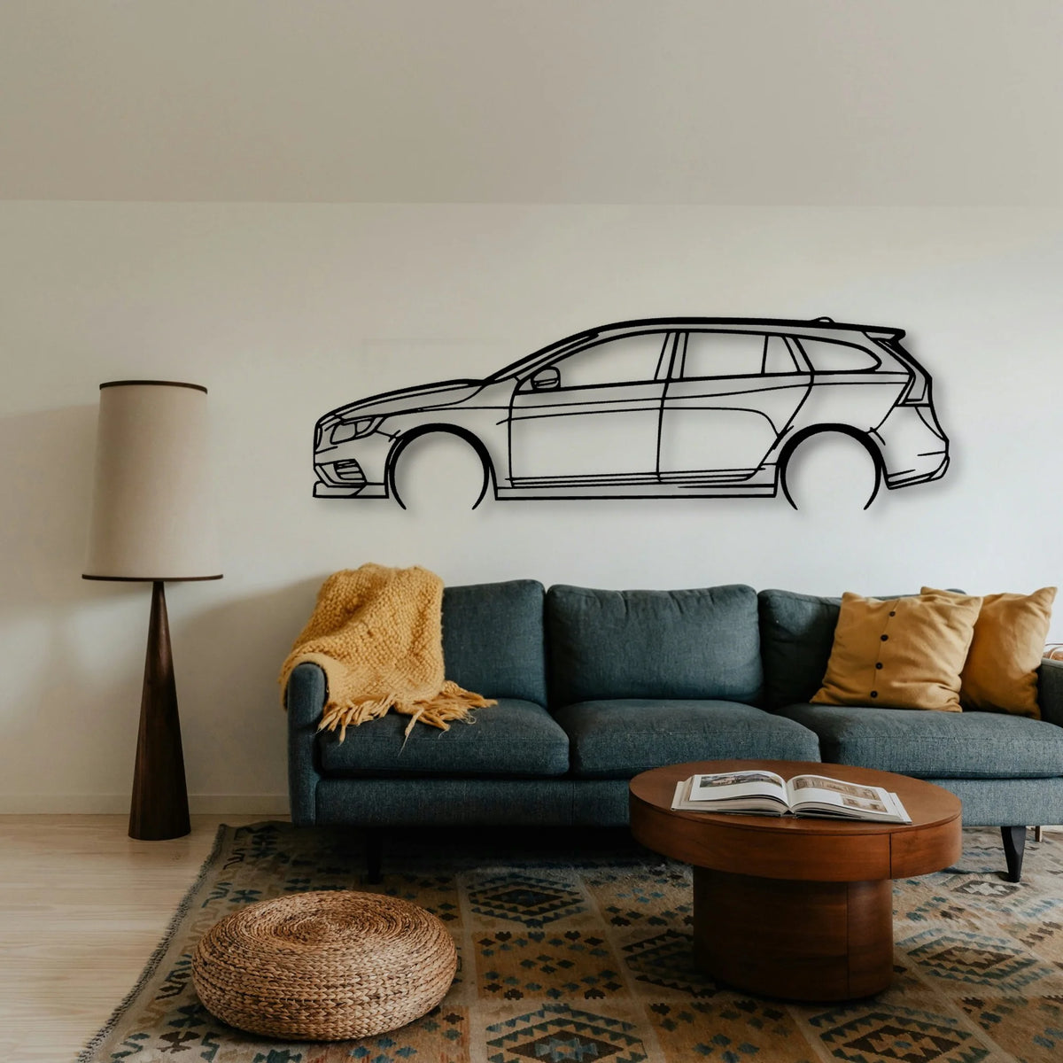 V60 Polestar Classic Silhouette Metal Wall Art - Tinvibe