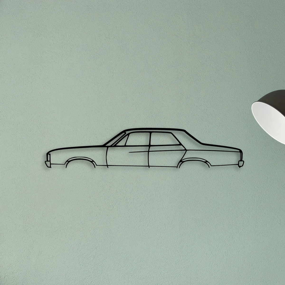 Valiant Pacer 1972 Classic Silhouette Metal Wall Art - Tinvibe