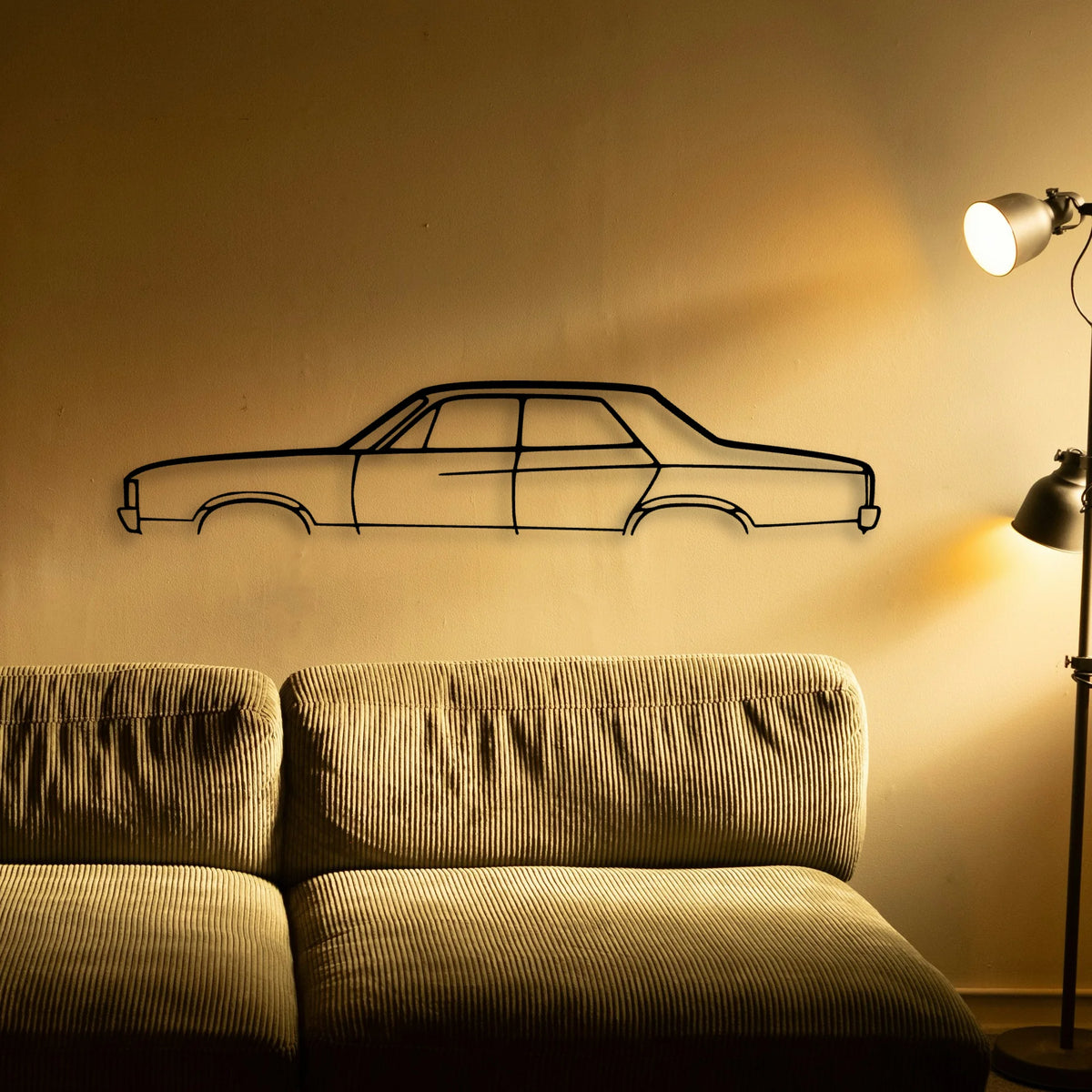 Valiant Pacer 1972 Classic Silhouette Metal Wall Art - Tinvibe
