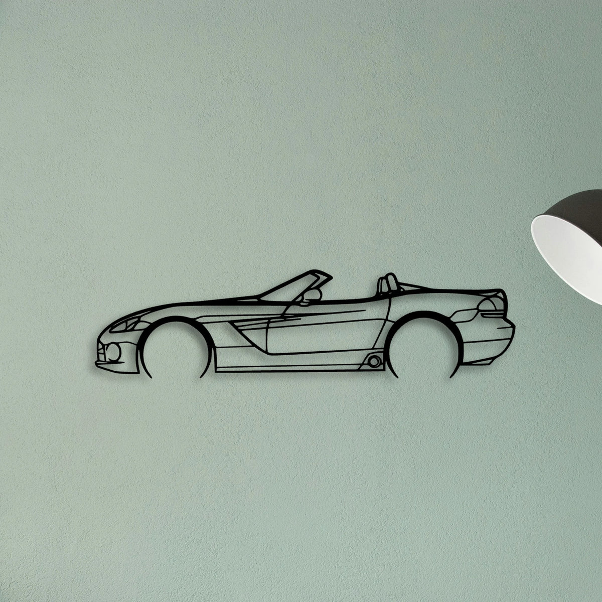 Viper 2003 SRT 10 Cabrio Classic Silhouette Metal Wall Art - Tinvibe