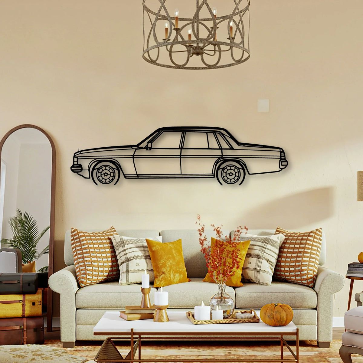 WB Caprice 1981 Classic Silhouette Metal Wall Art - Tinvibe