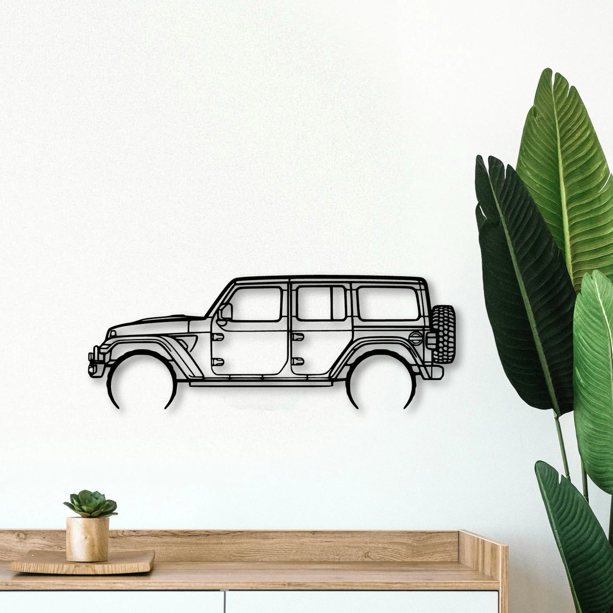 Wrangler 392 XR Classic Silhouette Metal Wall Art - Tinvibe