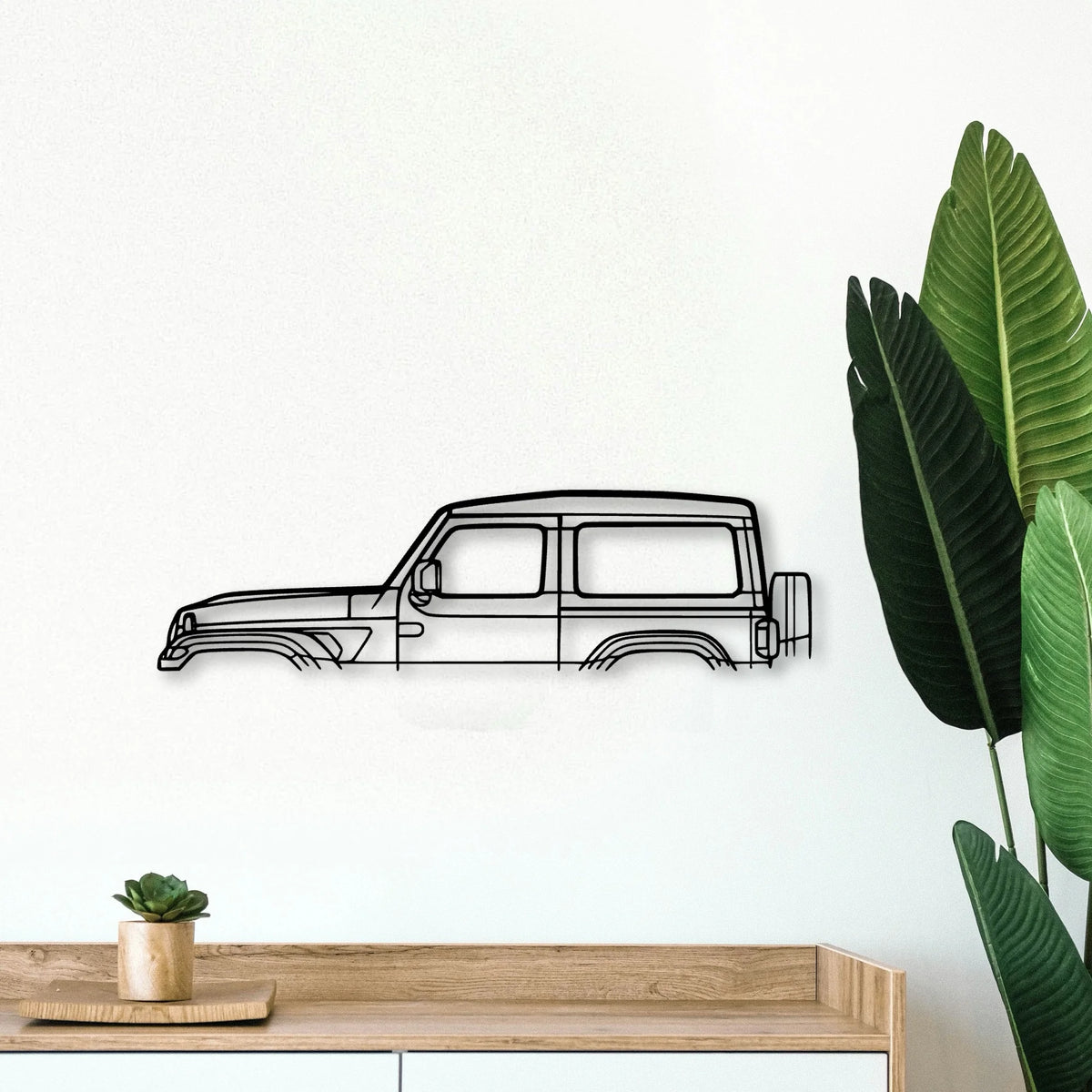 Wrangler JL 2020 Classic Silhouette Metal Wall Art - Tinvibe