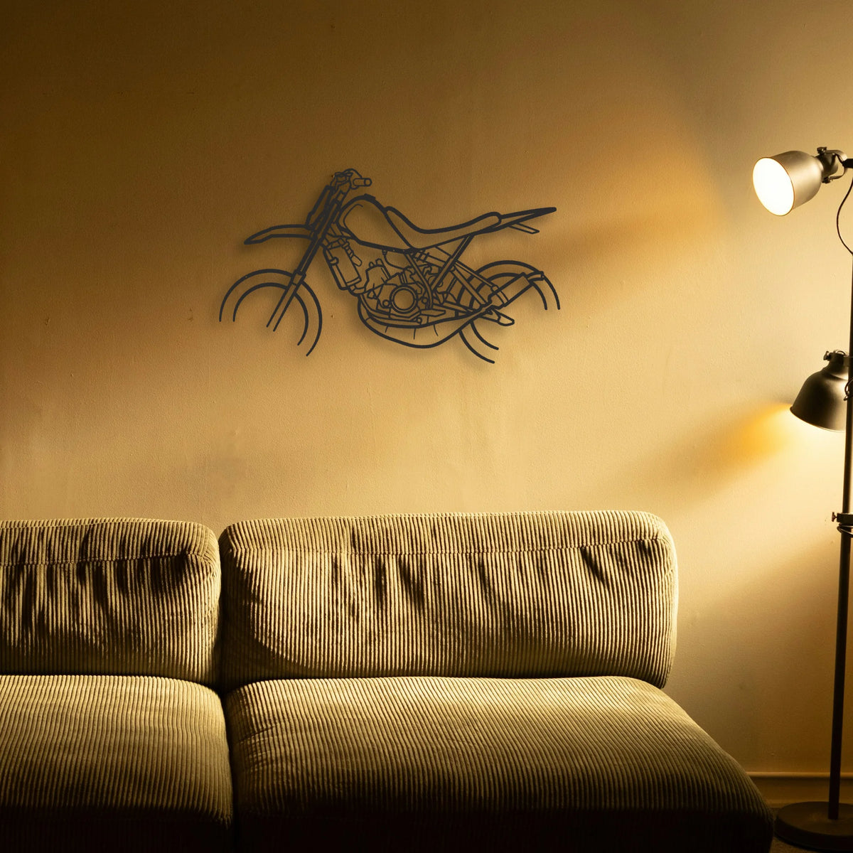 Yamaha DT50 Classic Motorcycle Silhouette Metal Wall Art - Tinvibe
