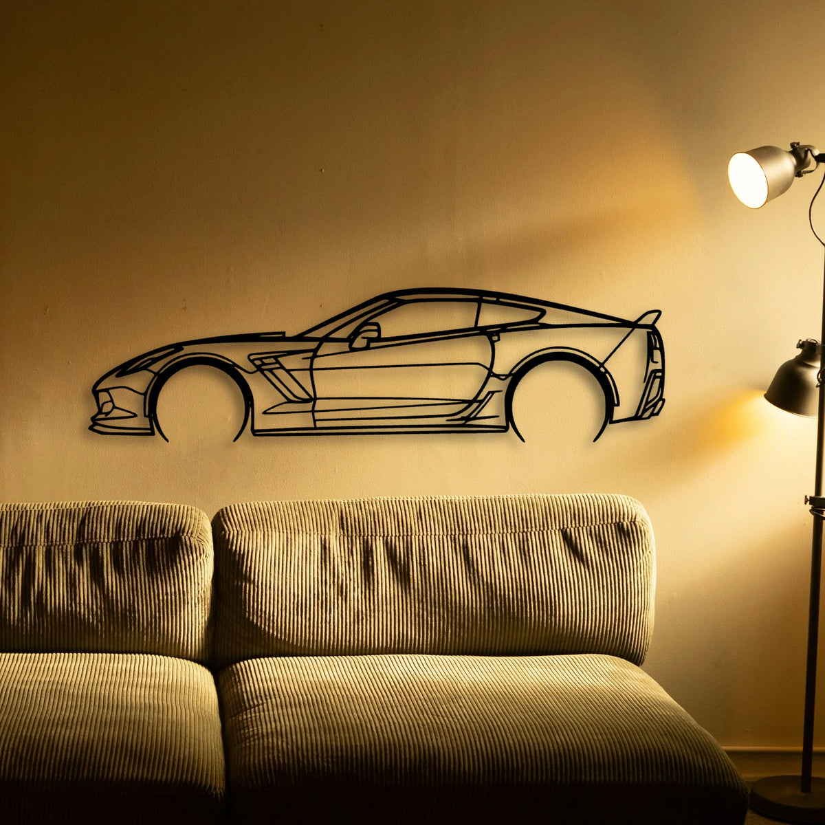 Z06 2LZ 2016 Classic Silhouette Metal Wall Art - Tinvibe