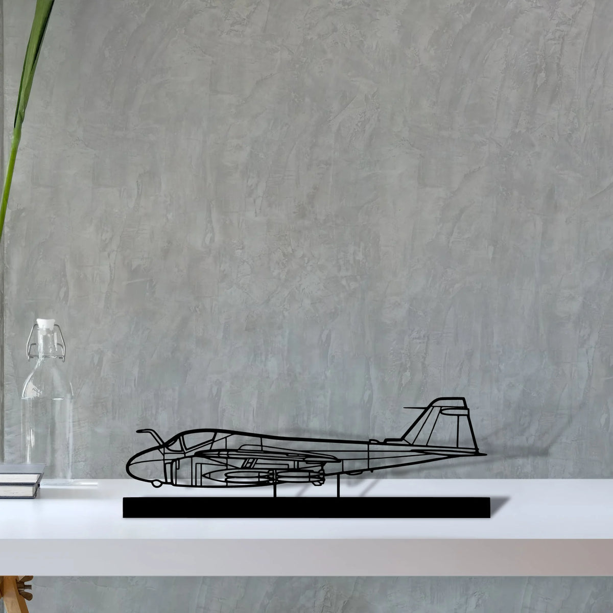a-6-intruder Silhouette Metal Art Stand - Tinvibe