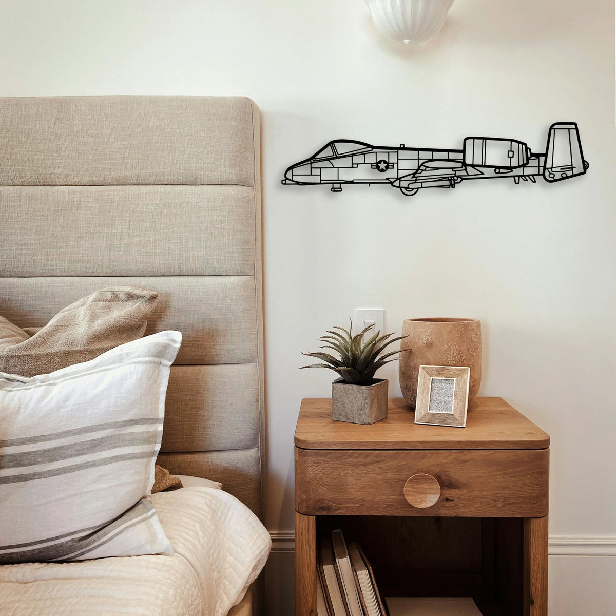 A10 Thunderbolt 2 Classic Aircraft Silhouette Metal Wall Art - Tinvibe