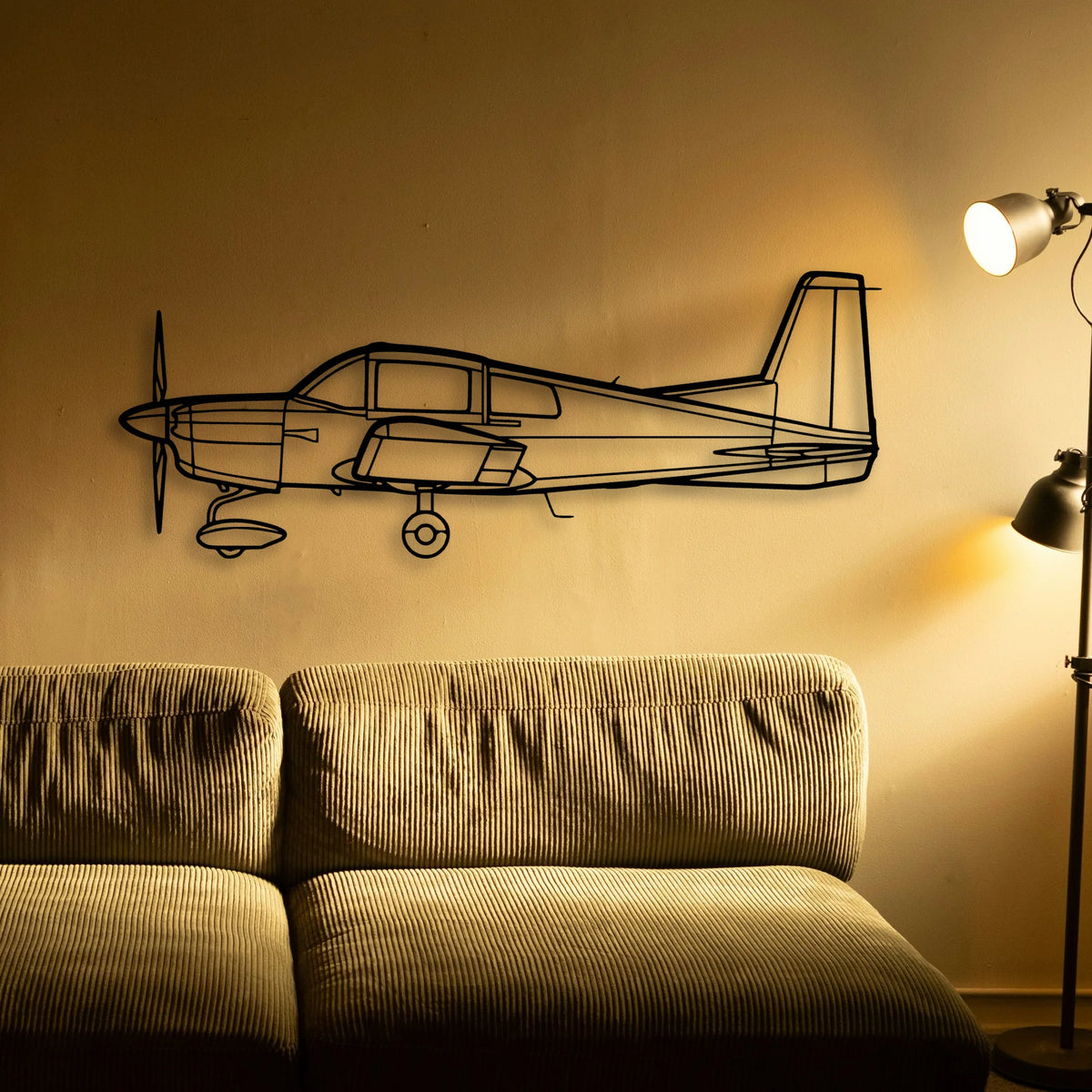 Aa 5 Classic Aircraft Silhouette Metal Wall Art - Tinvibe