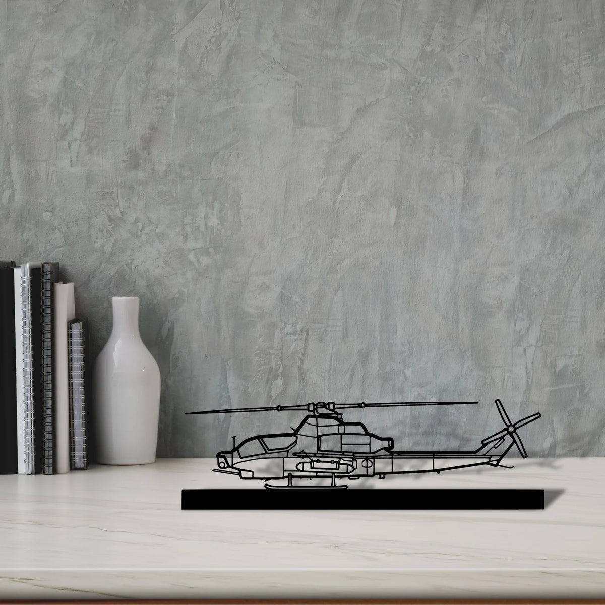 ah-1z-viper Silhouette Metal Art Stand - Tinvibe