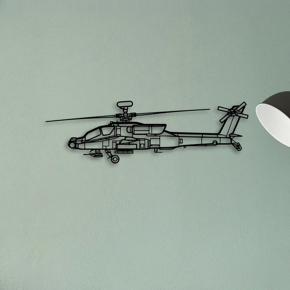 Ah 64D Apache 2 Classic Aircraft Silhouette Metal Wall Art - Tinvibe