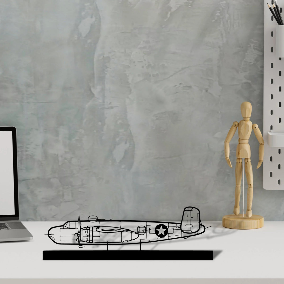 b-25h-2 Silhouette Metal Art Stand - Tinvibe