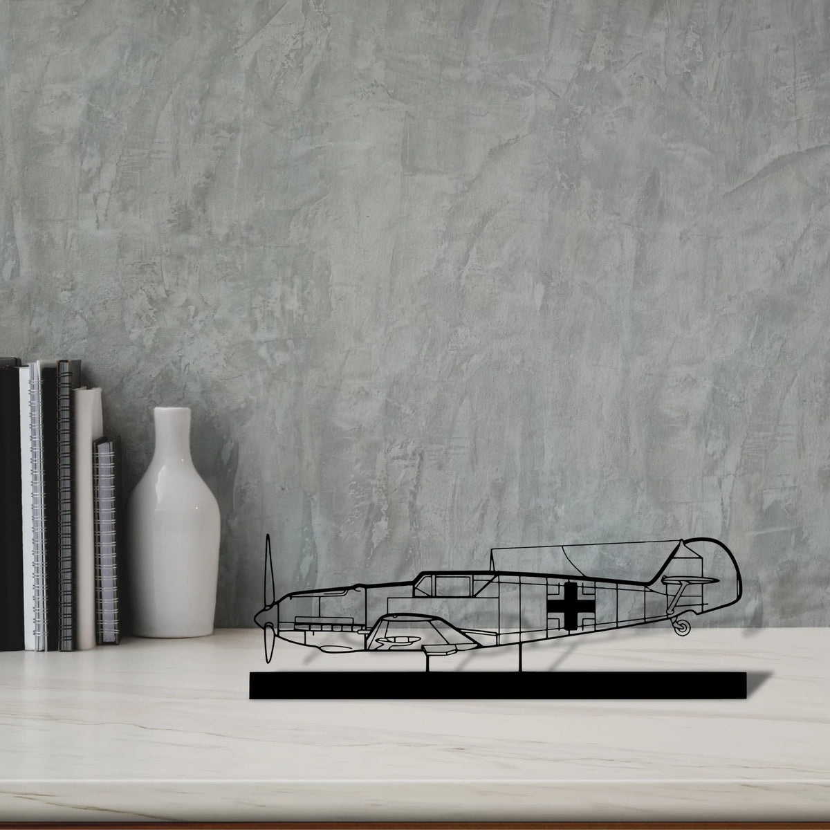 bf109-2 Silhouette Metal Art Stand - Tinvibe