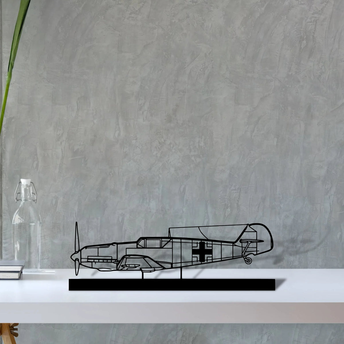 bf109 Silhouette Metal Art Stand - Tinvibe