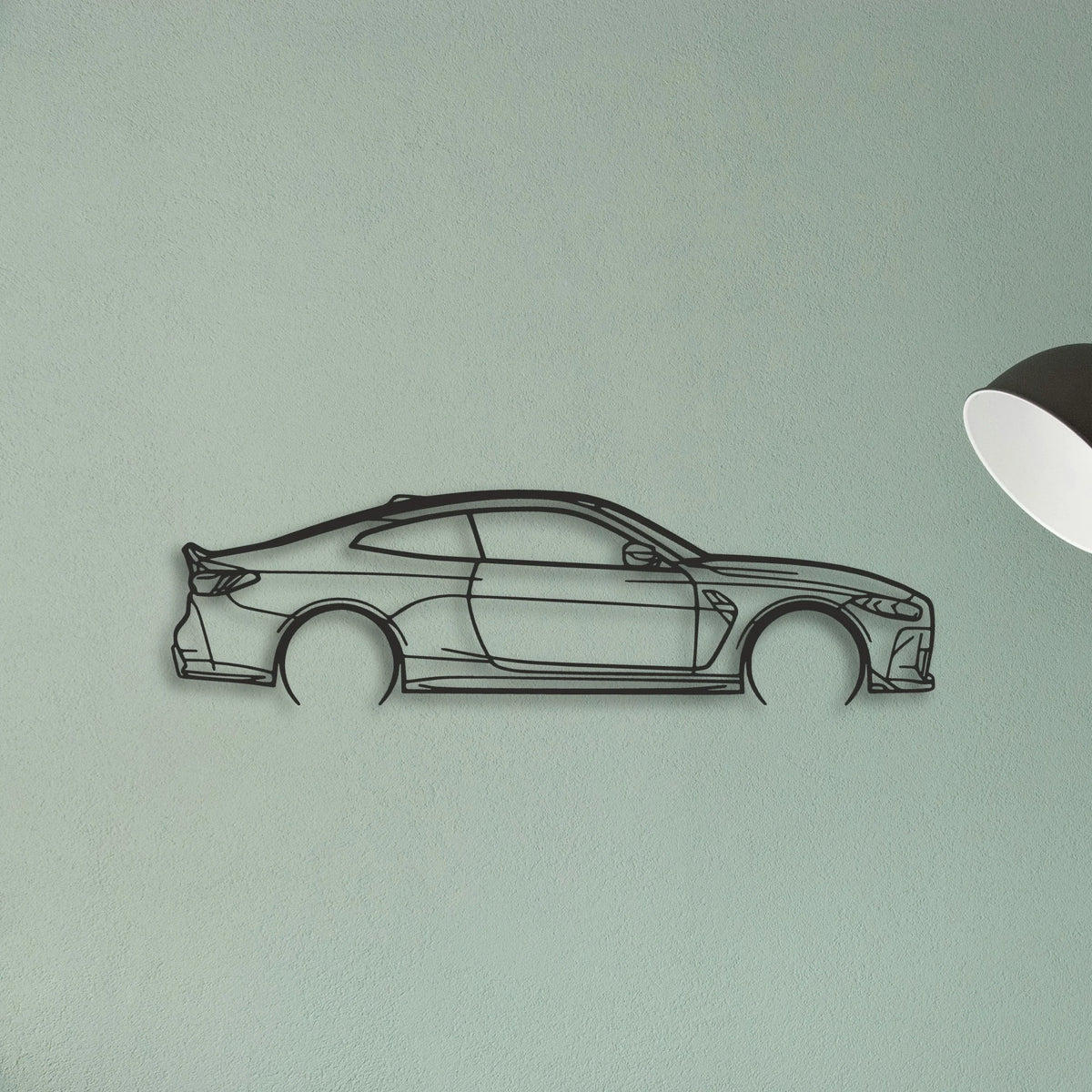 BMW M4 CSL Classic Silhouette Metal Wall Art - Tinvibe