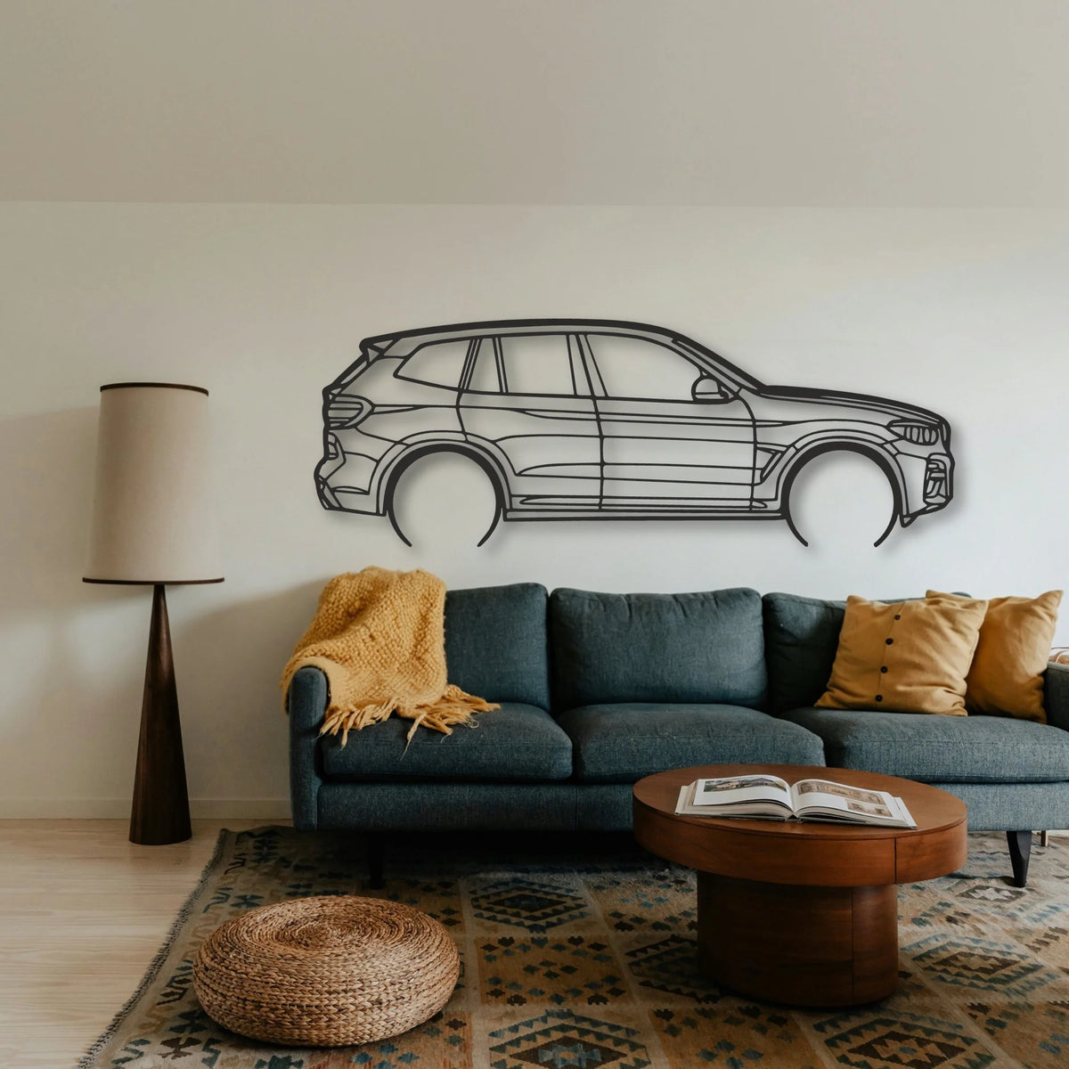 BMW X3 Classic Silhouette Metal Wall Art - Tinvibe