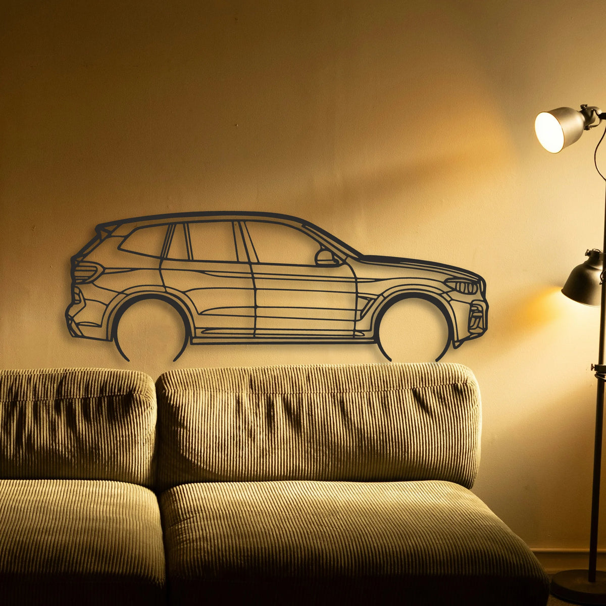 BMW X3 Classic Silhouette Metal Wall Art - Tinvibe