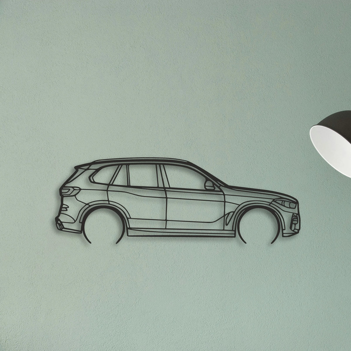 BMW X5 Classic Silhouette Metal Wall Art - Tinvibe