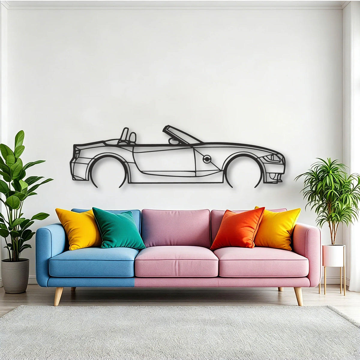BMW Z4M Roadster Classic Silhouette Metal Wall Art - Tinvibe