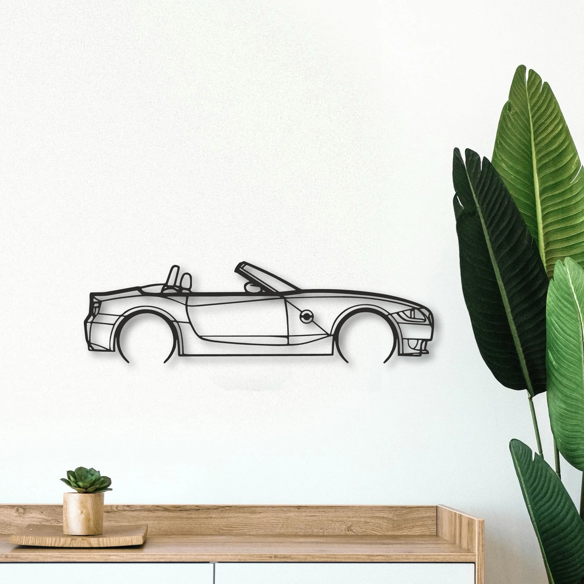 BMW Z4M Roadster Classic Silhouette Metal Wall Art - Tinvibe