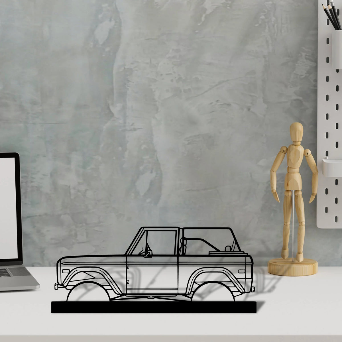 bronco-1971 Silhouette Metal Art Stand - Tinvibe