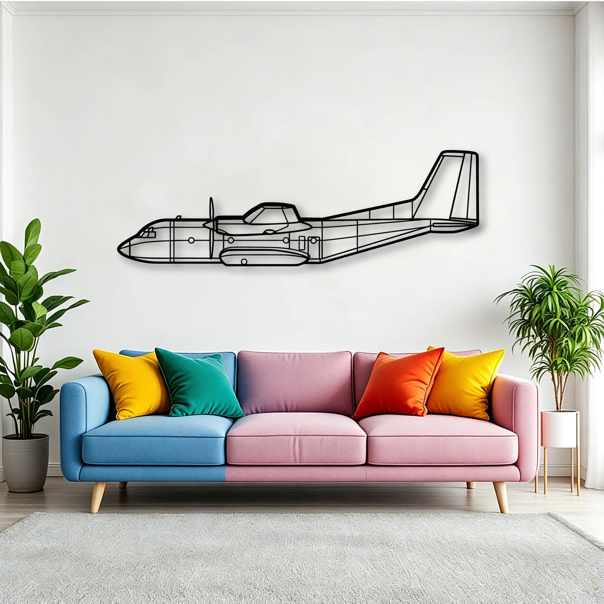 C 160 Classic Aircraft Silhouette Metal Wall Art - Tinvibe