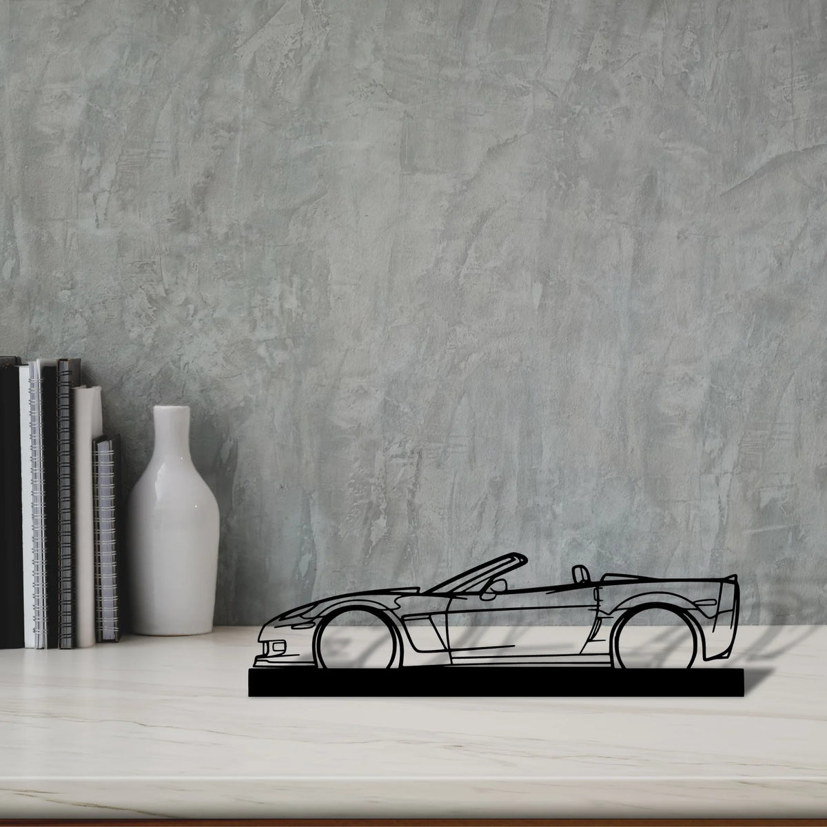 c6-cabrio Silhouette Metal Art Stand - Tinvibe