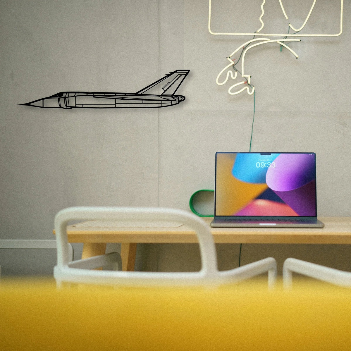 Cf 105 Arrow 3 Classic Aircraft Silhouette Metal Wall Art - Tinvibe