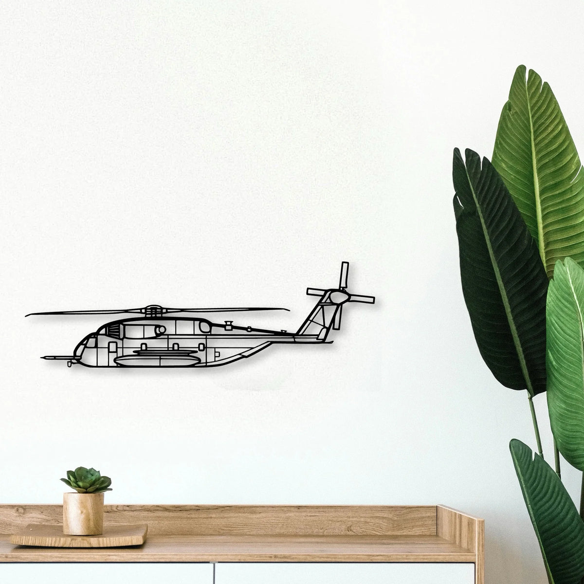 Ch 53E Super Stallion Classic Aircraft Silhouette Metal Wall Art - Tinvibe