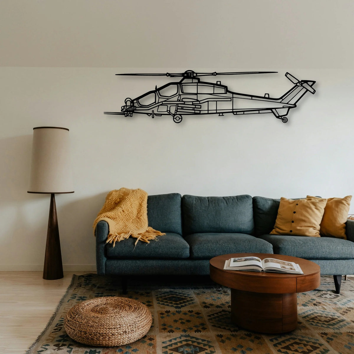 Ch 53K King Stallion Classic Aircraft Silhouette Metal Wall Art - Tinvibe