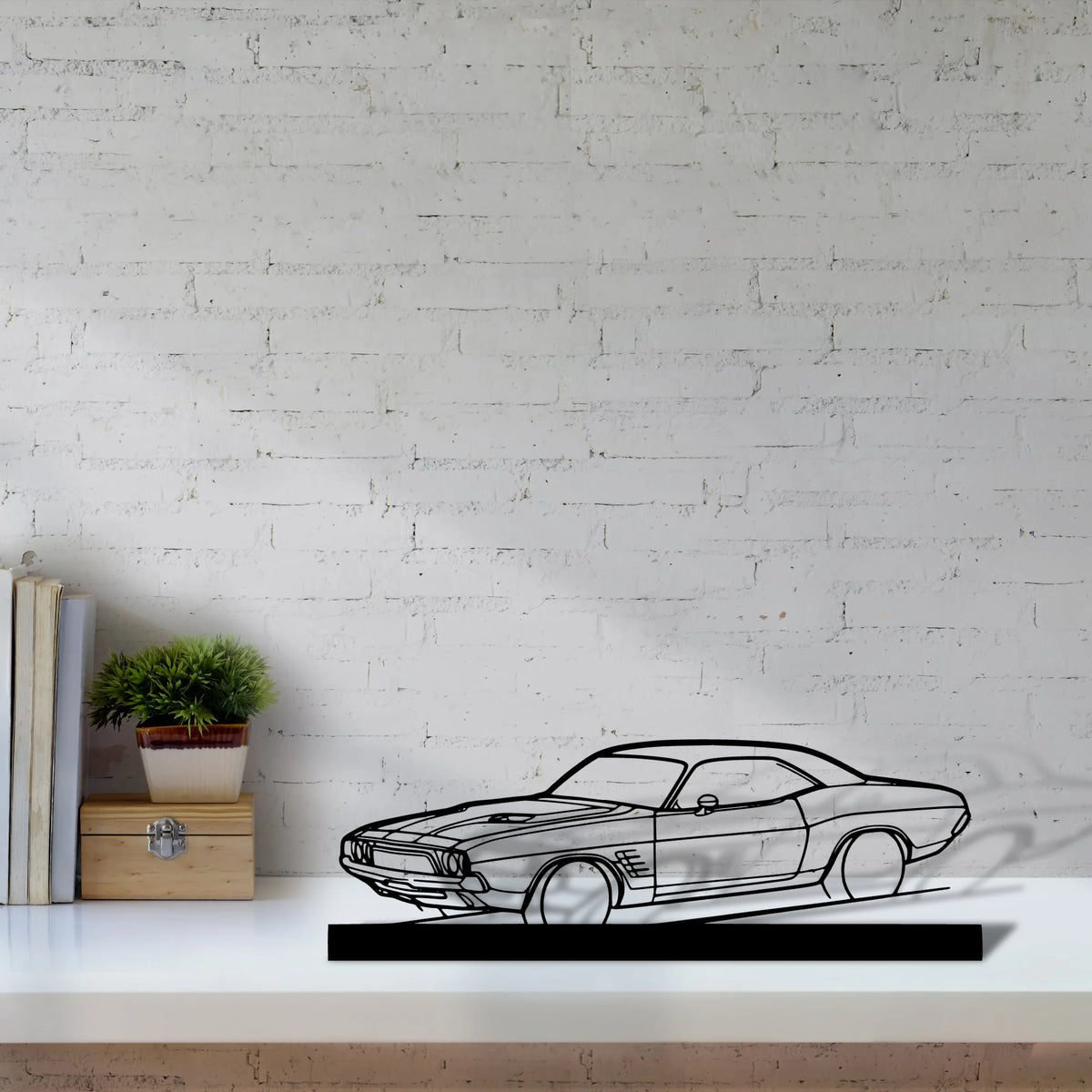 challenger-1972 Silhouette Metal Art Stand - Tinvibe
