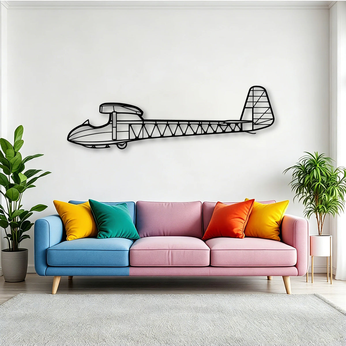 Citation Mustang Classic Aircraft Silhouette Metal Wall Art - Tinvibe