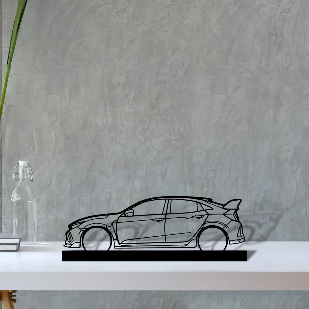 civic-type-r-fk8 Silhouette Metal Art Stand - Tinvibe