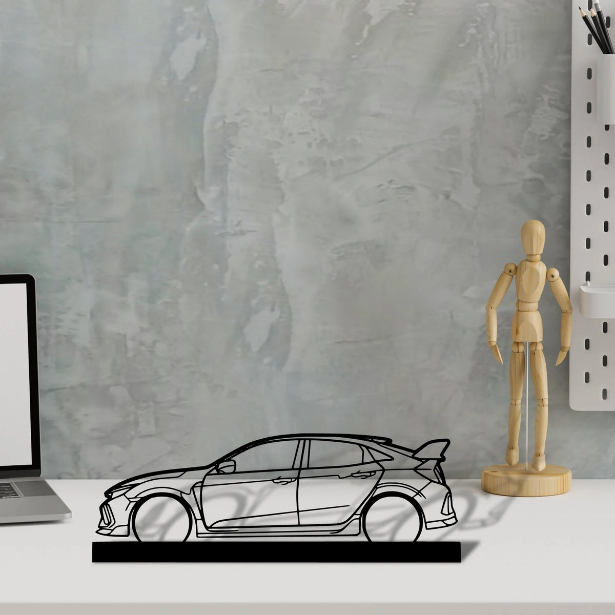 civic-type-r-fk8 Silhouette Metal Art Stand - Tinvibe