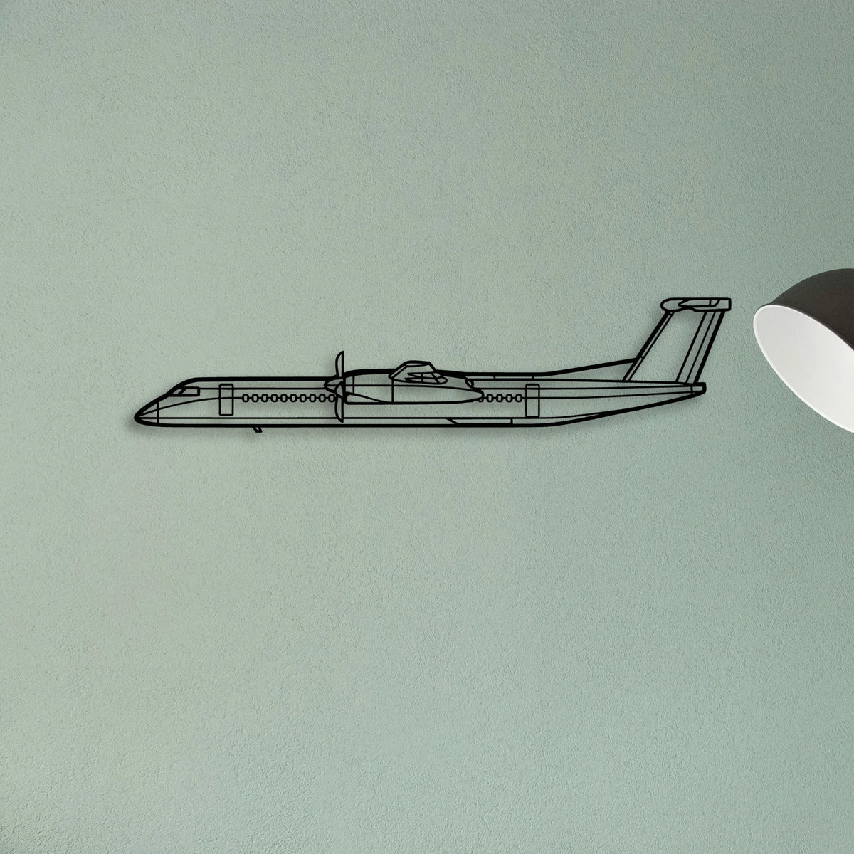 Dash 8 Q400 2 Classic Aircraft Silhouette Metal Wall Art - Tinvibe