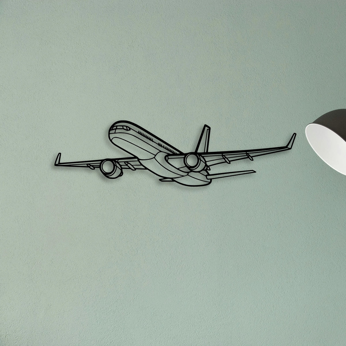 E175 Classic Aircraft Silhouette Metal Wall Art - Tinvibe