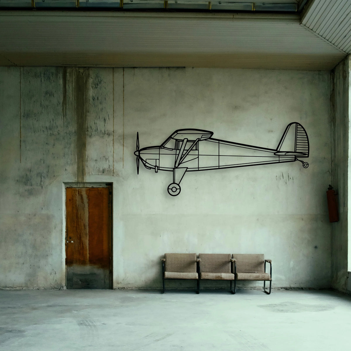 Eagle Ii Classic Aircraft Silhouette Metal Wall Art - Tinvibe