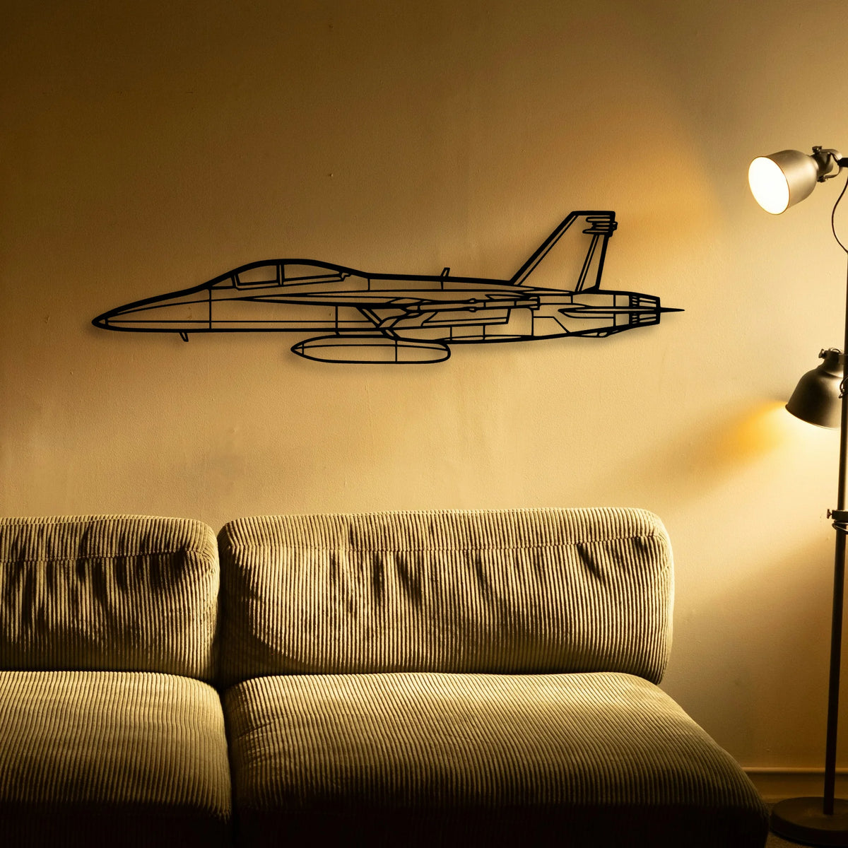 Ec 130H Compass Call Classic Aircraft Silhouette Metal Wall Art - Tinvibe