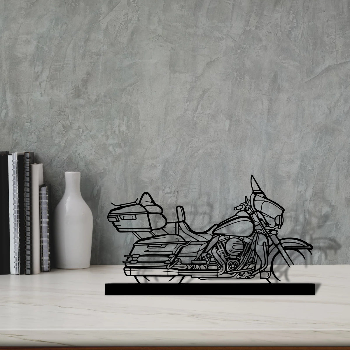electra-glide-2 Silhouette Metal Art Stand - Tinvibe