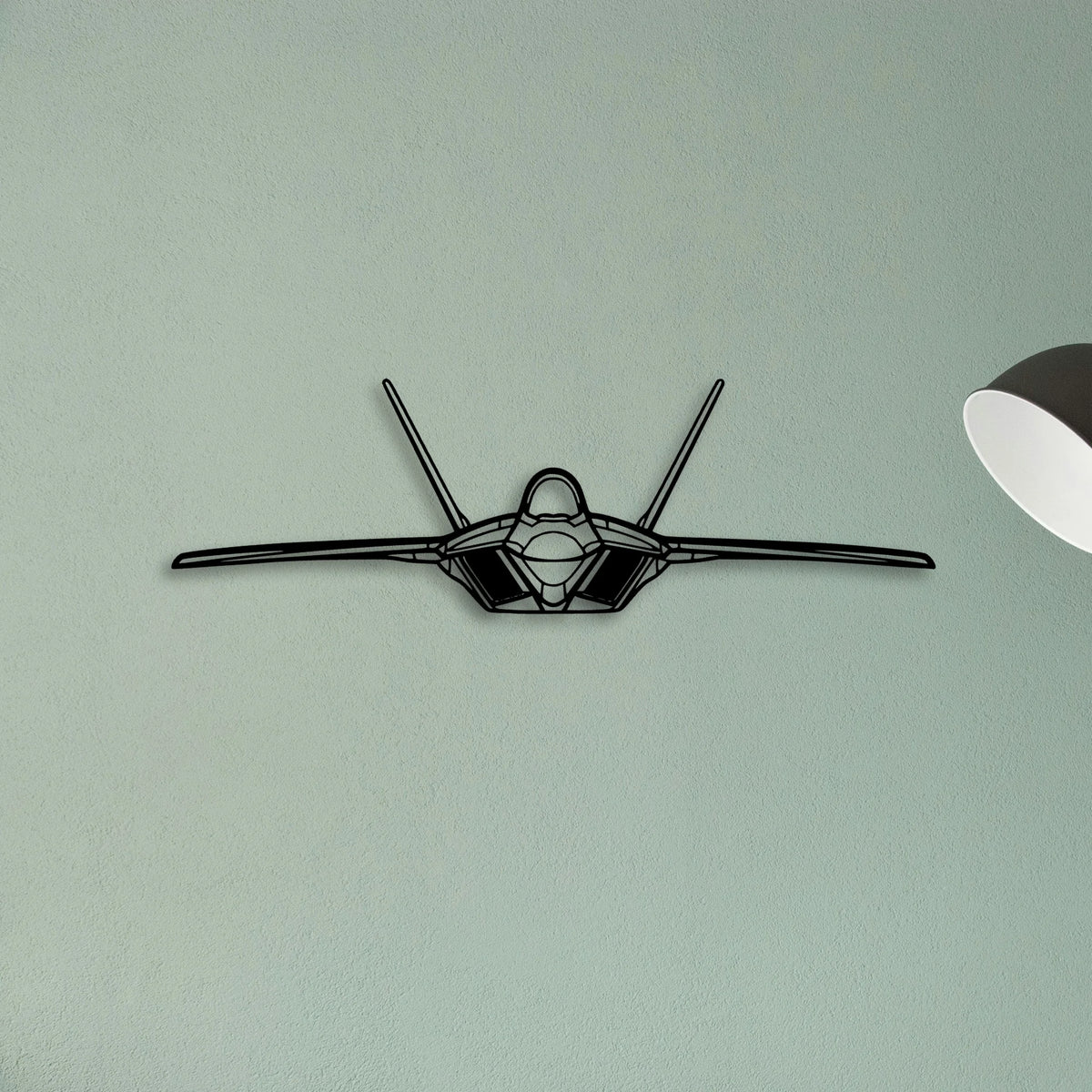 F 22 Raptor 2 Classic Aircraft Silhouette Metal Wall Art - Tinvibe