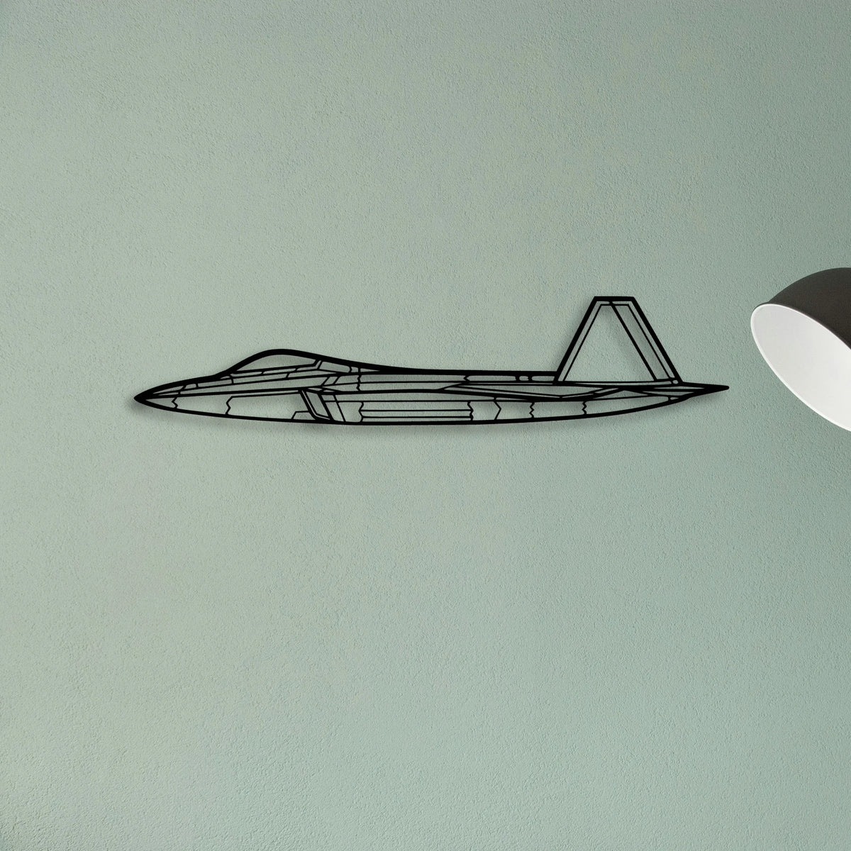 F 22 Raptor 3 Classic Aircraft Silhouette Metal Wall Art - Tinvibe