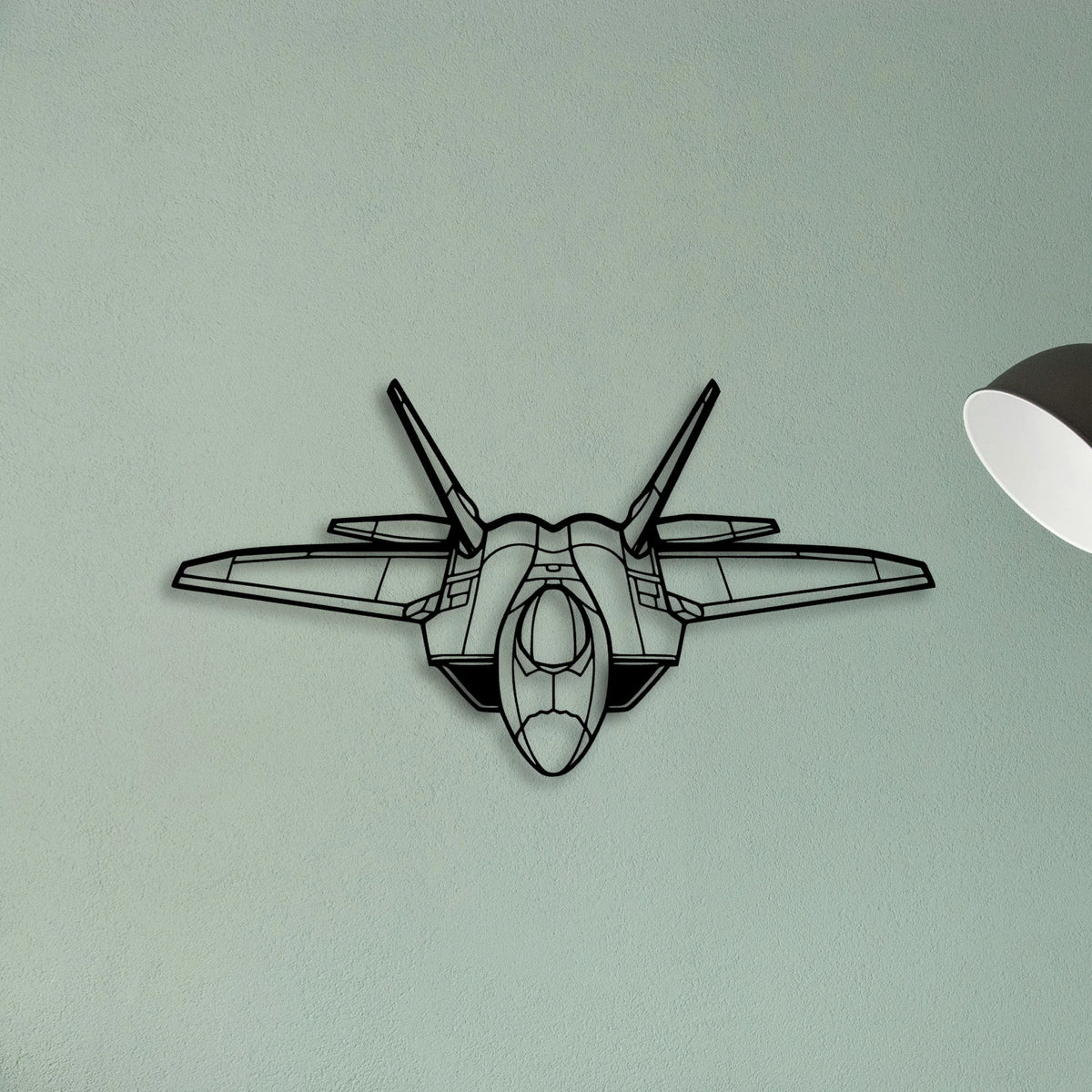 F 22 Raptor Classic Aircraft Silhouette Metal Wall Art - Tinvibe