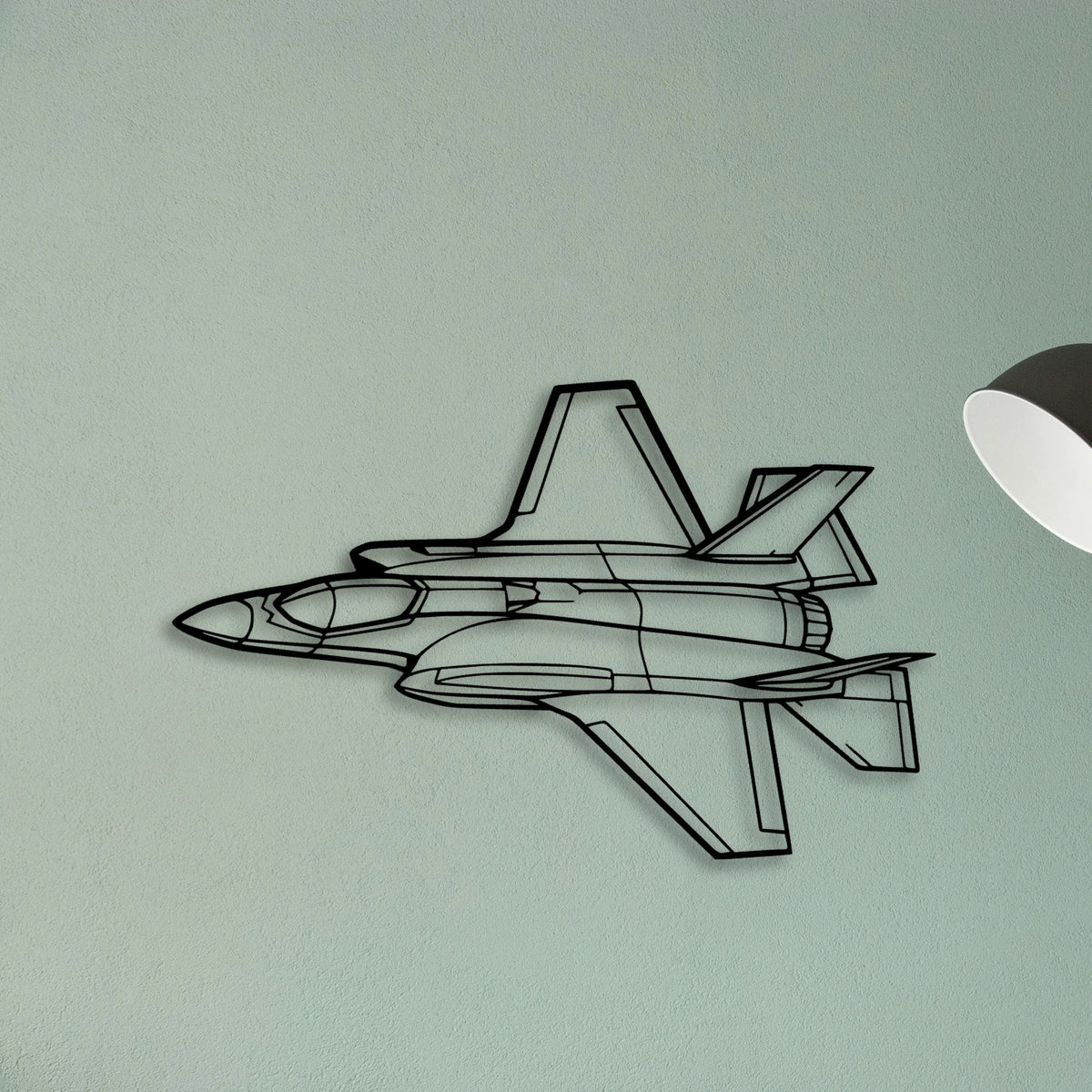 F 35A Lightning Ii Classic Aircraft Silhouette Metal Wall Art - Tinvibe