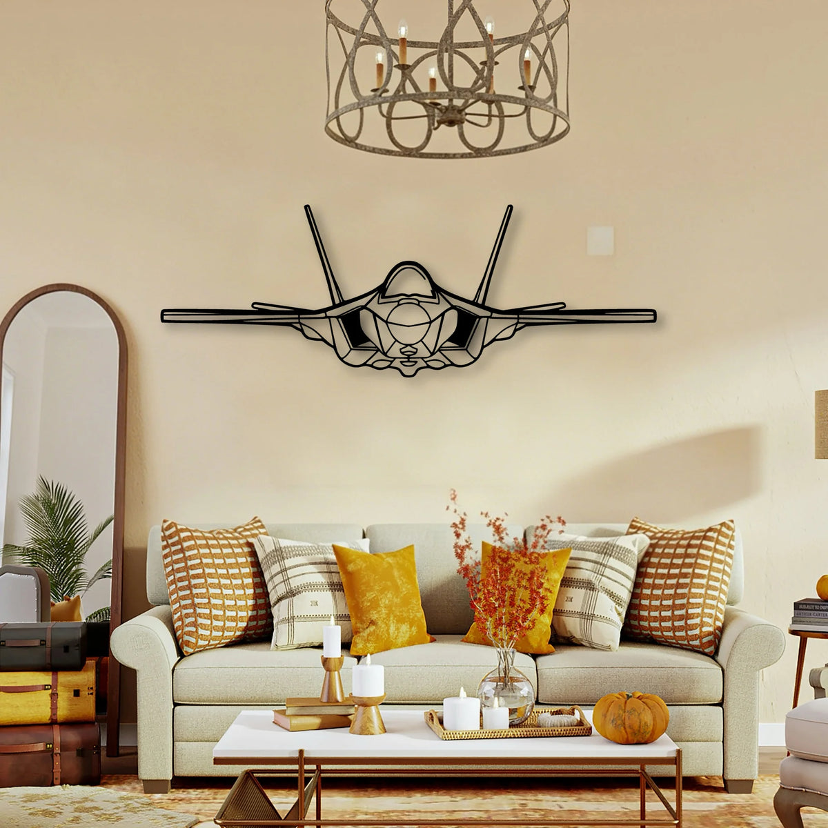 F 35A Lightning Ll 2 Classic Aircraft Silhouette Metal Wall Art - Tinvibe