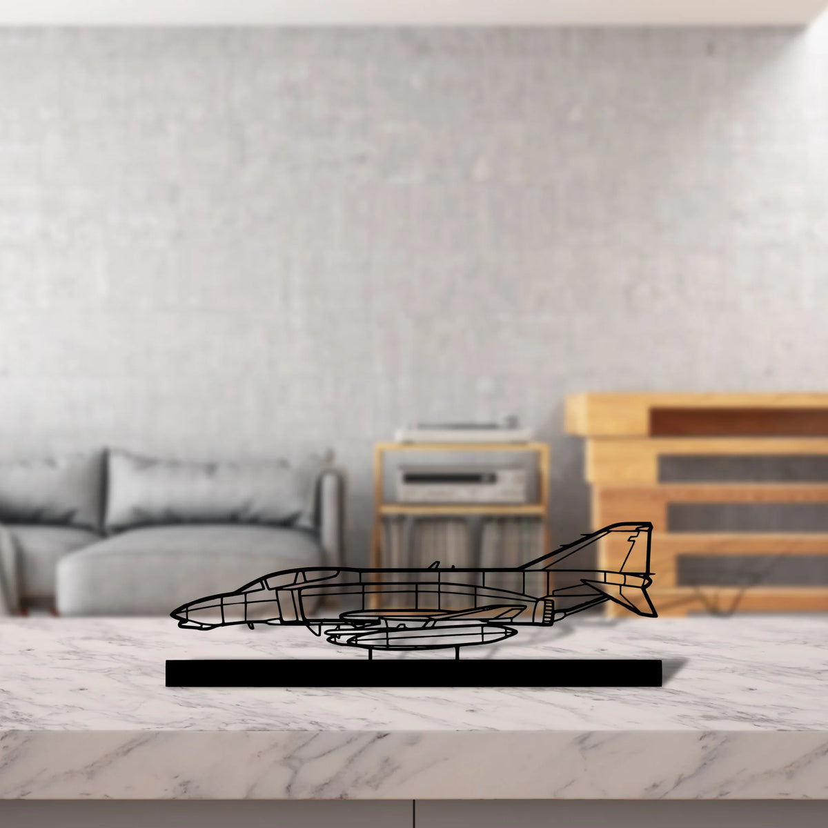 f-4b-phantom-2-navy Silhouette Metal Art Stand - Tinvibe